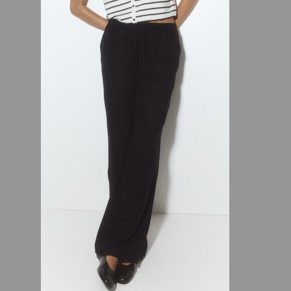 H&M Black Linen Pants - Picture 1 of 3